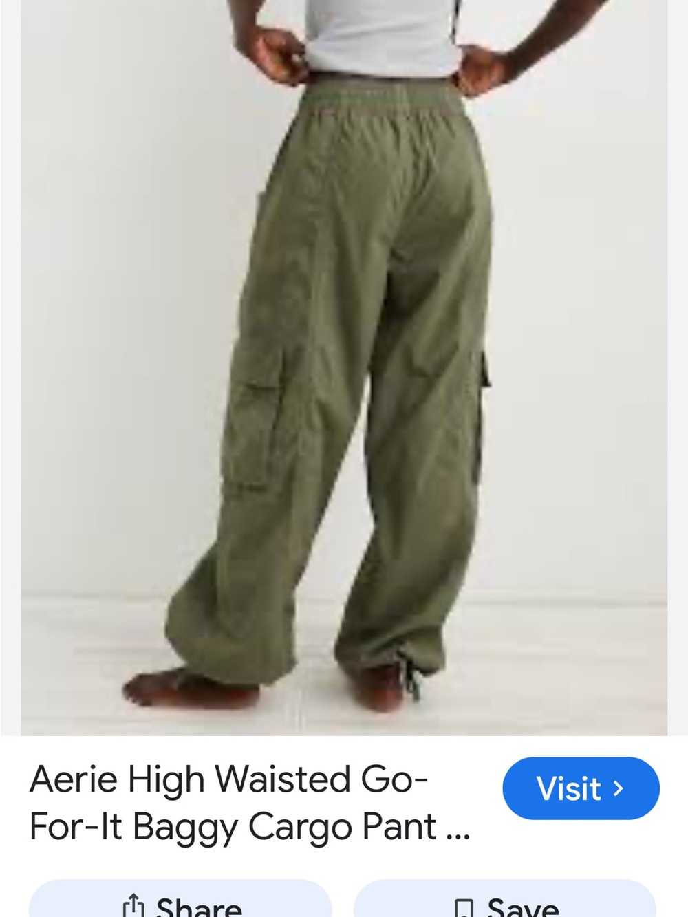 Aerie High Waisted Go-For-It Baggy Cargo Pant small excellent condition - Picture 13 of 13